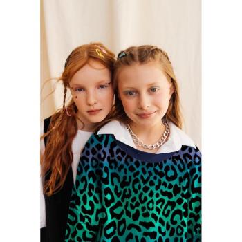 Preview: French Terry - Sommersweat - Farbverlauf Leo Türkis